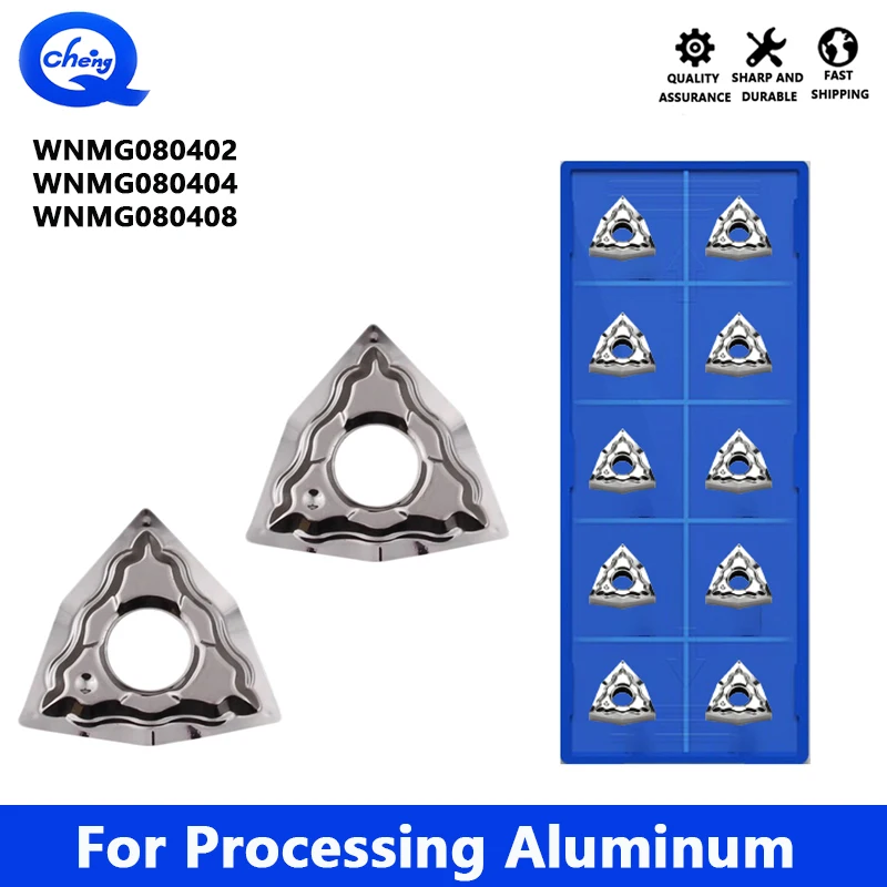 

Specialized For Aluminum And Copper WNMG080402 WNMG080404 WNMG080408 Internal Bore And External Turning Cemented Carbide Inserts