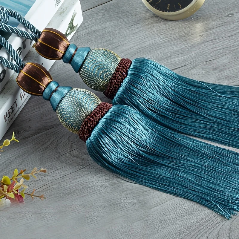 Gold Wire Mesh European Style Curtain Strap Hanging Ball Tie Rope Hanging Ball Hanging Tassel Tied Flower Hook Tassel