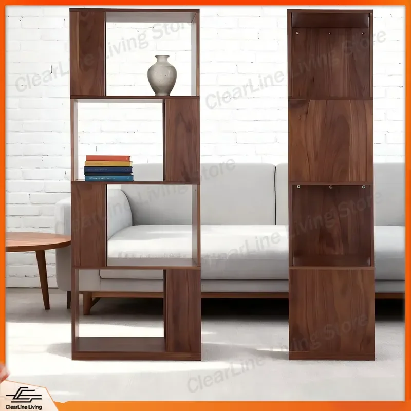 Modern 5 Tier Wooden Bookshelf High Precision Living Room Storage Cabinet Eco Friendly Lightweight Library Bookcase Home