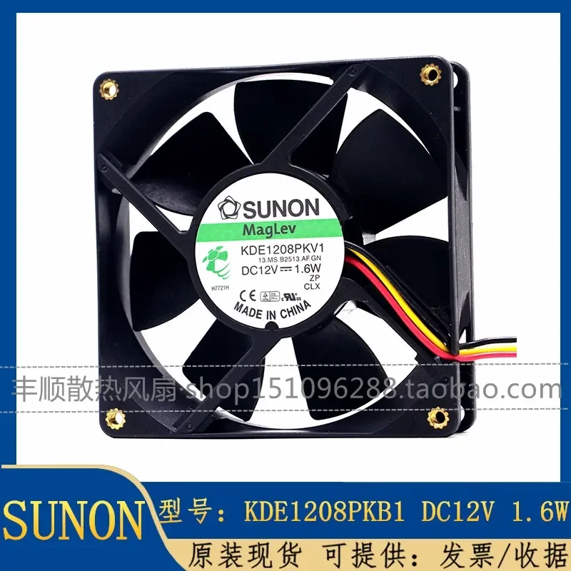 for SUNON for Jianzhun KDE1208PKV1 12V 1.6W 8CM 8020 3-wire Cooling Fan Original