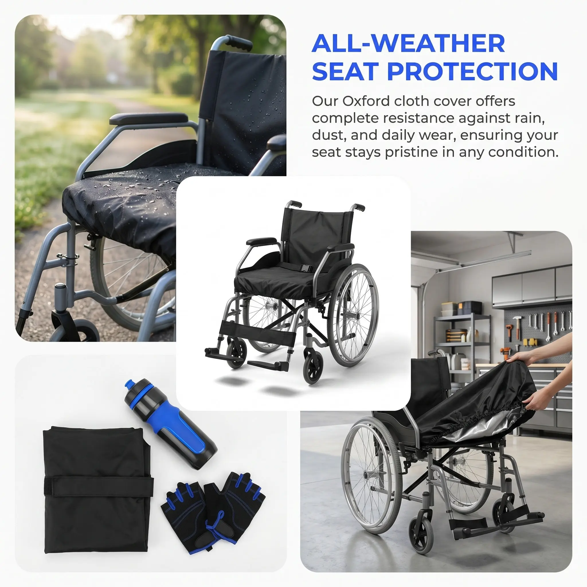 Waterproof Mobility Scooter Seat Cushion Cover Replacement 50x36cm Nonslip Electric Wheelchair Seat Pad Protector Machine