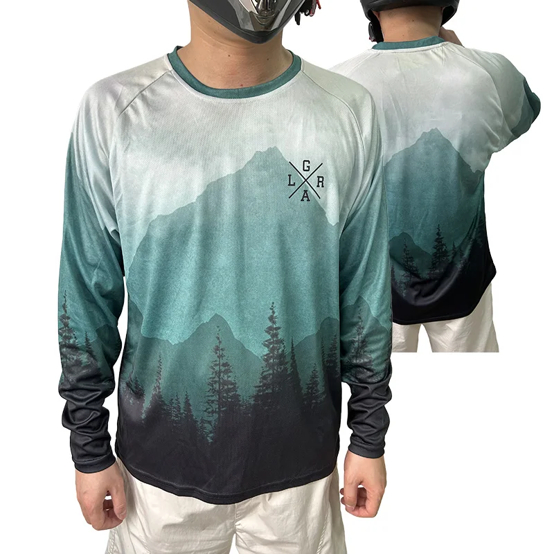 

2025 loose riders mtb jersey short-sleeved T-shirt, good breathability, fast drying sports bike short-sleeved jersey