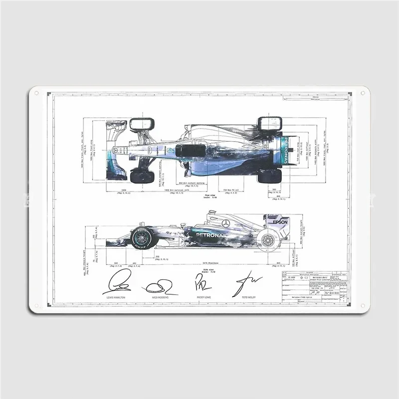 F1 Patent Poster Metal Plaque Wall Cave Club Bar Printing Painting Décor Tin Sign Poster