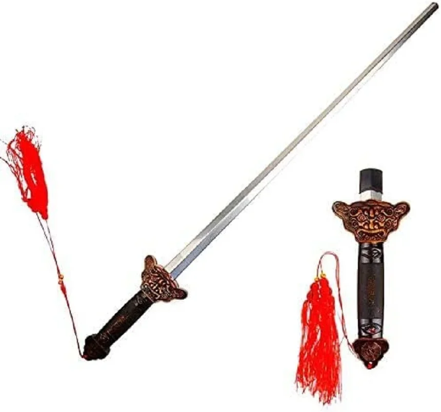 Tai Chi Kung Fu Martial Arts Magic Sword Retractable Sword for Exercises Performance Halloween (Stainless Steel)
