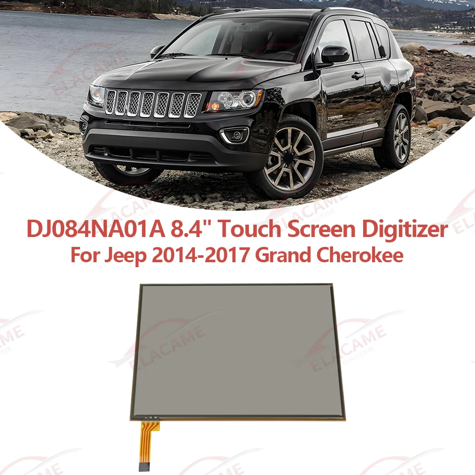 

For 2014-2017 Jeep Grand Cherokee SRT DJ084NA01A New 8.4 Inch Touch Screen Glass Digitizer Car Radio Replacement