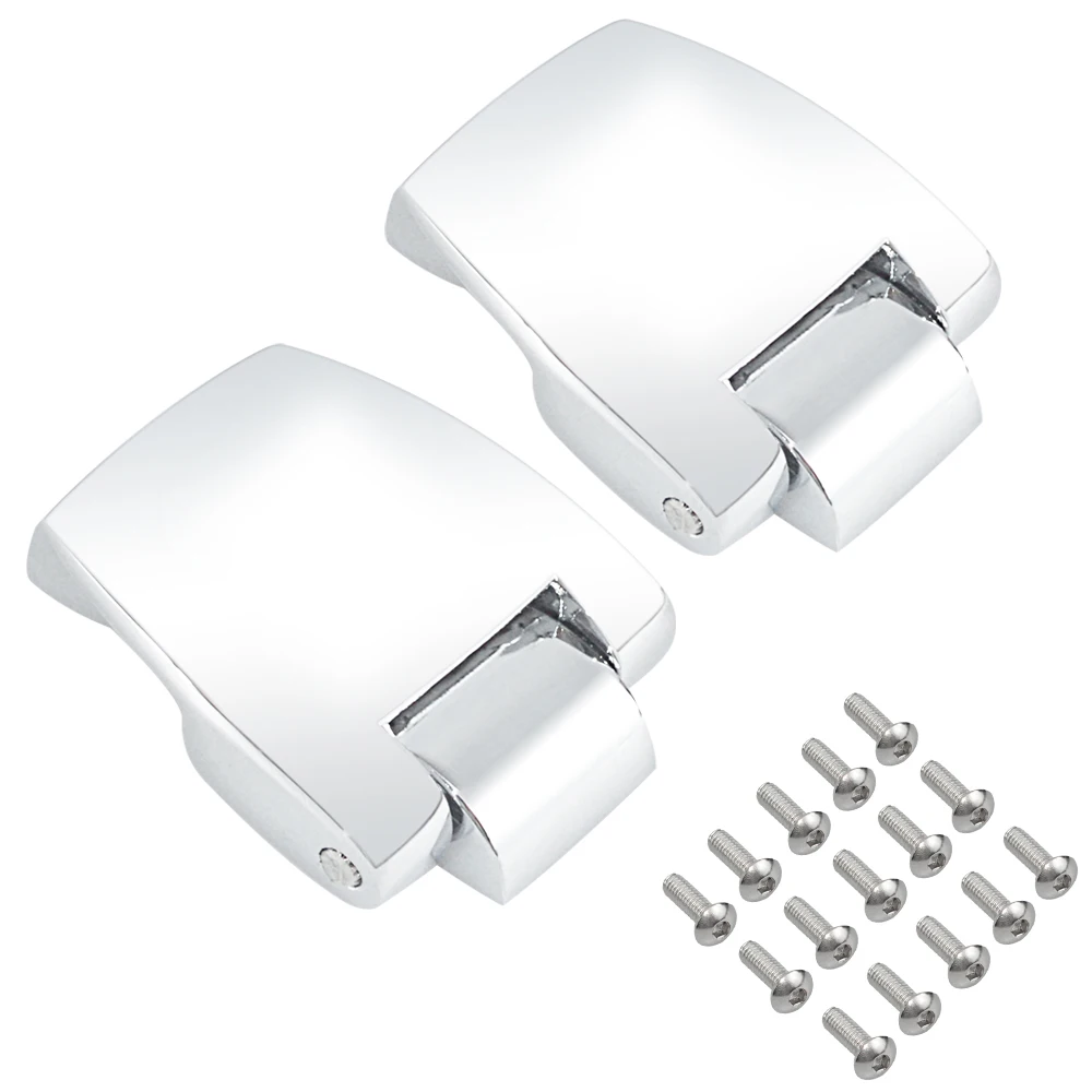 Chrome Razor Chopped King Luggage Hinges Pack Trunk Latches Lock For Harley Touring Glide 1988-2013 Motorcycle Accessories