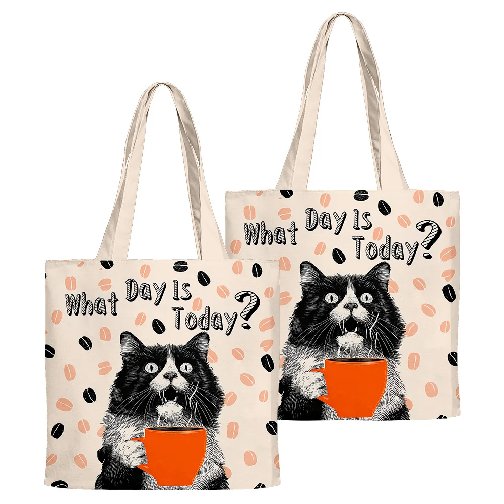 

Cute Cat Tote Bags funny unisex Shoulder Bag oxford Portable Handbags for Cat Lover Lightweight Shopping Bag Fashion