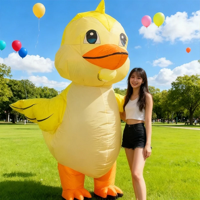 

Cartoon Duck Inflatable Costume funny Duck Cosplay blow up suit for Christmas Carnival Masquerade Ball Themed Party Costume Prop