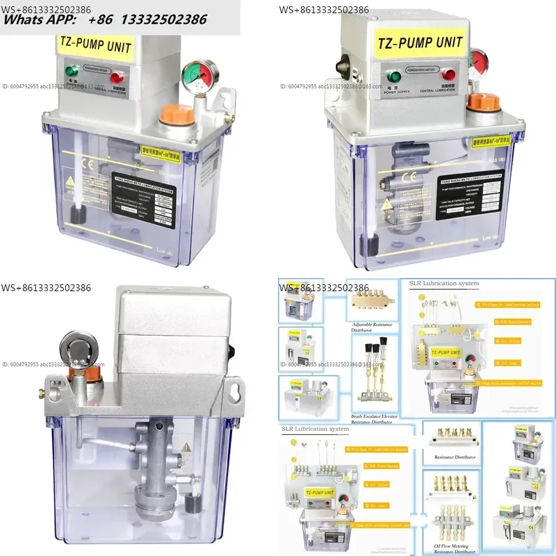 CE Electric Lubrication Oil Pump Gear Lubricator Unit PLC Control TZ2202-200 Automatic Lubricating for CNC Machine