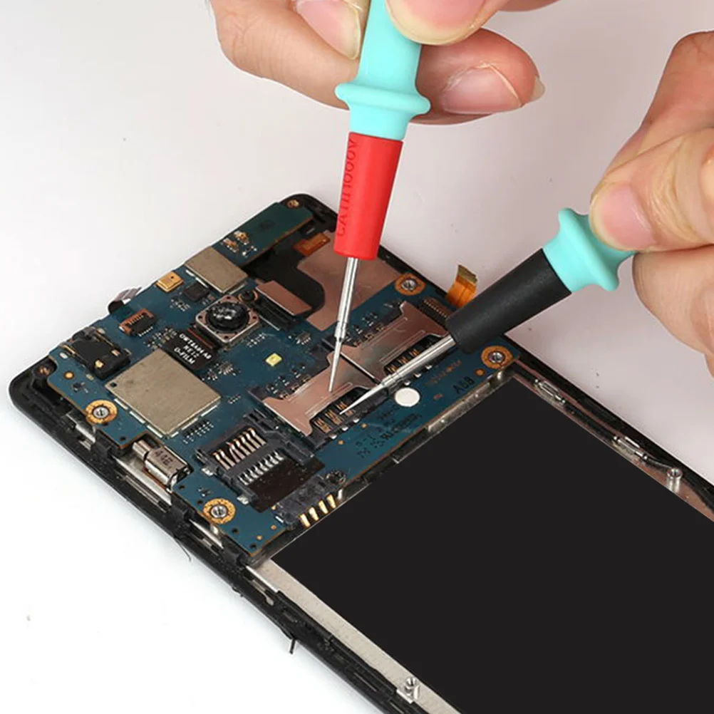 1 ペア 20A/1000V テストリード、マルチメーター用、高電圧耐性、滑り止めハンドル、細い先端プローブ、電圧計用交換ケーブル