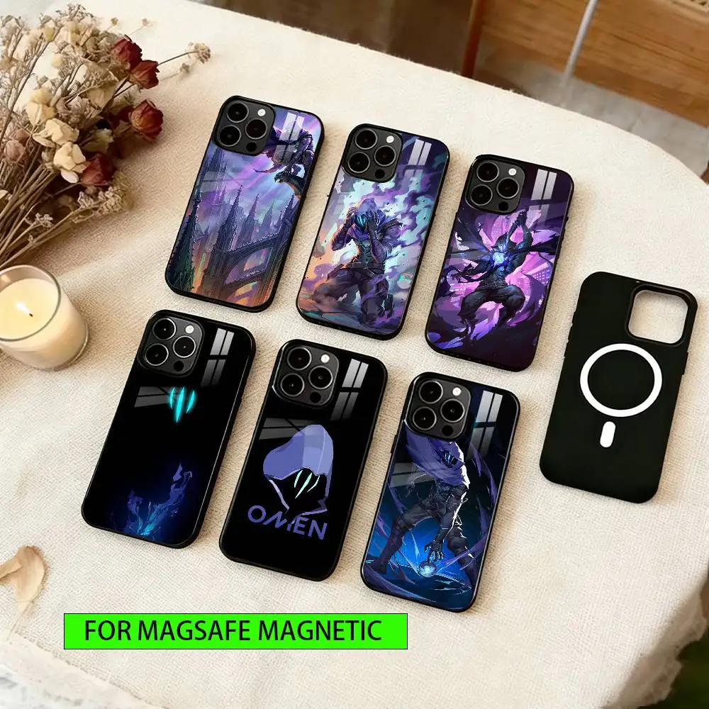 

Omen Valorant Phone Case For iPhone17,16,15,14,13,12,11 Plus,Pro Magnetic For Magsafe Wireless Charging
