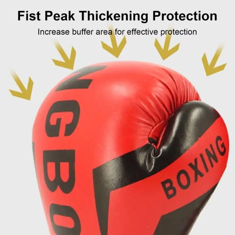 

PU Leather Leather Boxing Gloves Sponge Padding Protective Children Boxing Glove Breathable Thick Kickboxing Protective Gloves