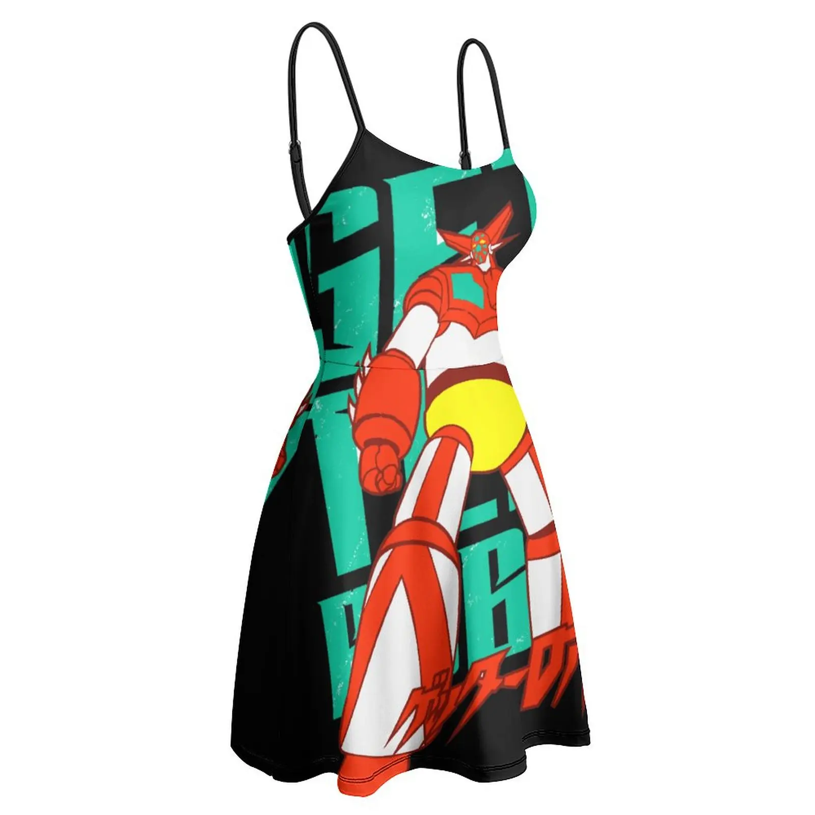 Shin Getter Robo feminino, Vestido de sling sexy, Coquetéis vintage engraçados, Vestidos de roupas femininas, Venda quente, 097