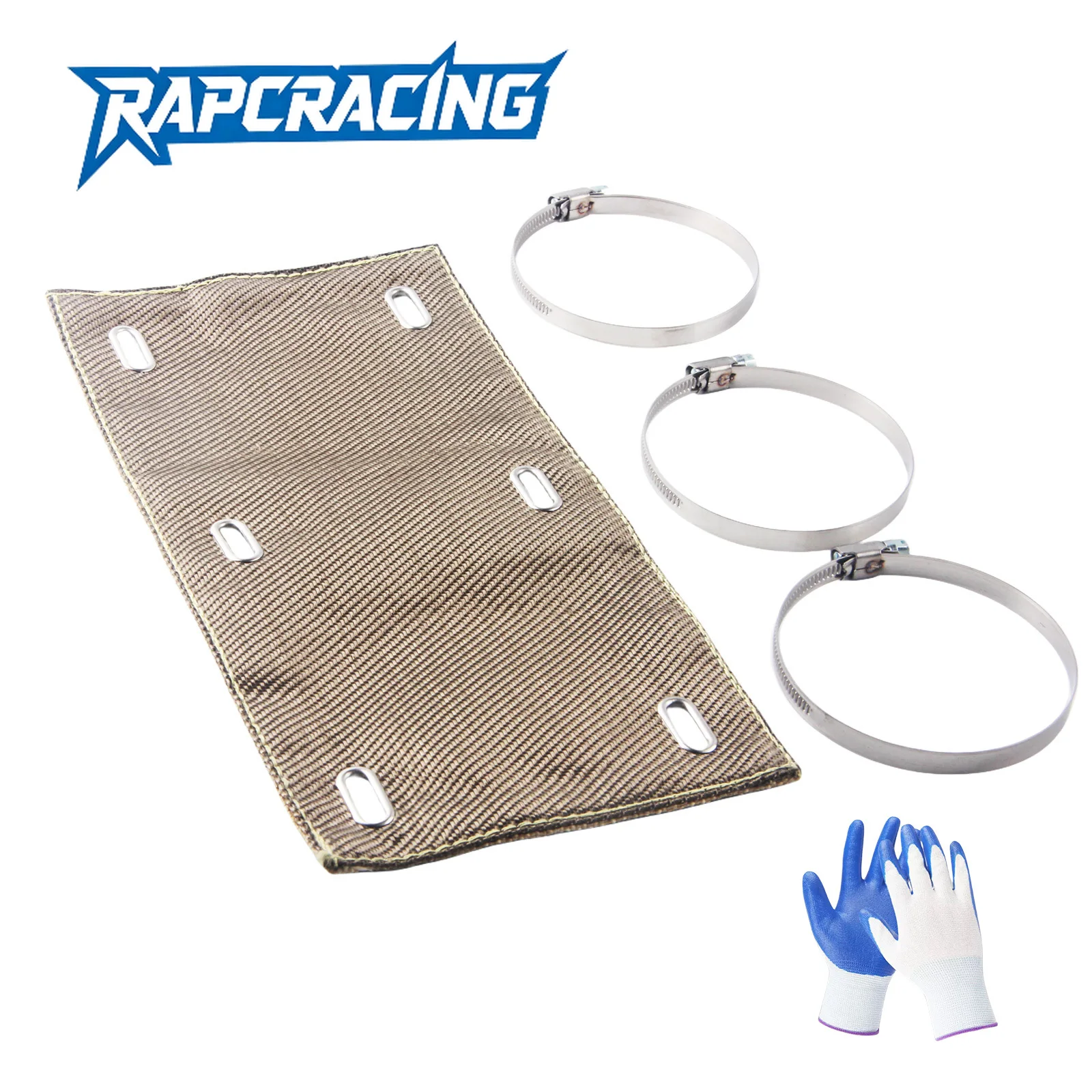 

Titanium Pipe Shield Two-layer Material Design 6" x 12" Exhaust Heat Shield