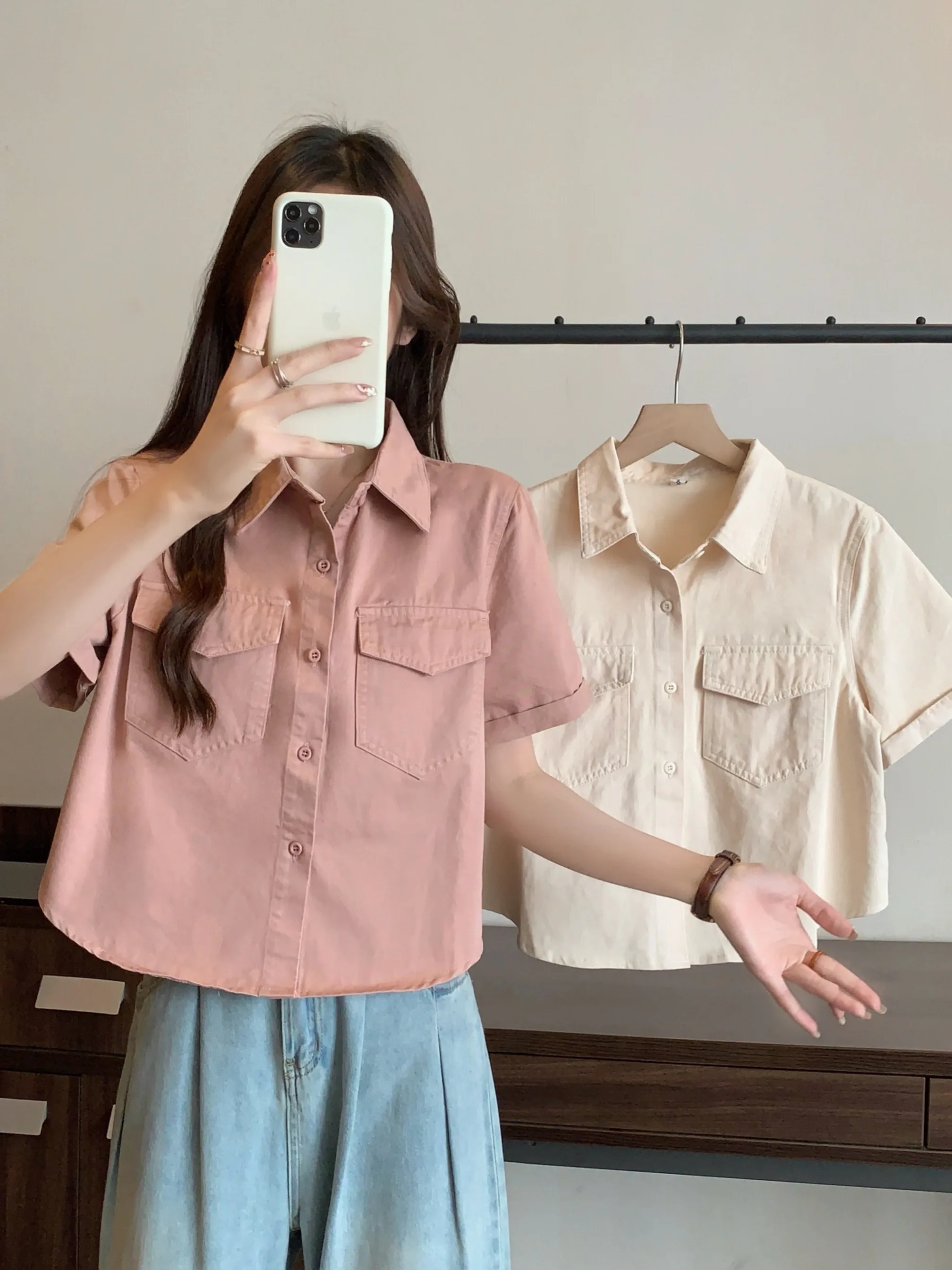 

plus Size Casual Retro ort Sve irt Women Summer High End Workwear Jaet Fat MM Meat Covering Slimming Top