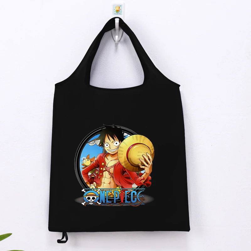 One Piece Luffys uomo donna borsa per la spesa pieghevole facile da trasportare custodia riutilizzabile di grande capacità custodia Anime Cute Kids