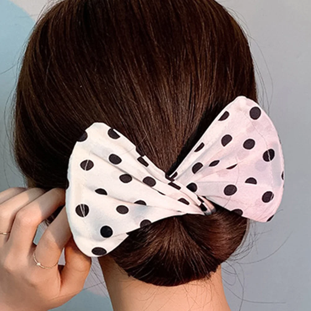

6pcs Bun Maker Lazy Curler Black White Dots Elegant Bun Maker For Hair Women Styling Tools Accessories
