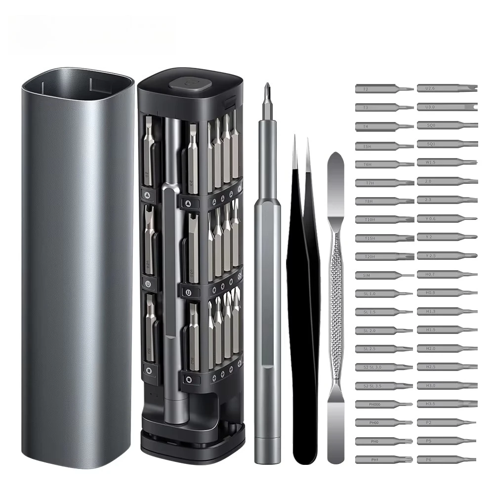 

46 in 1 Precision Steel Screwdriver Set with Mini Magnetic Drill Repair Tool Set for Mobile Phone Camera Watch Laptop