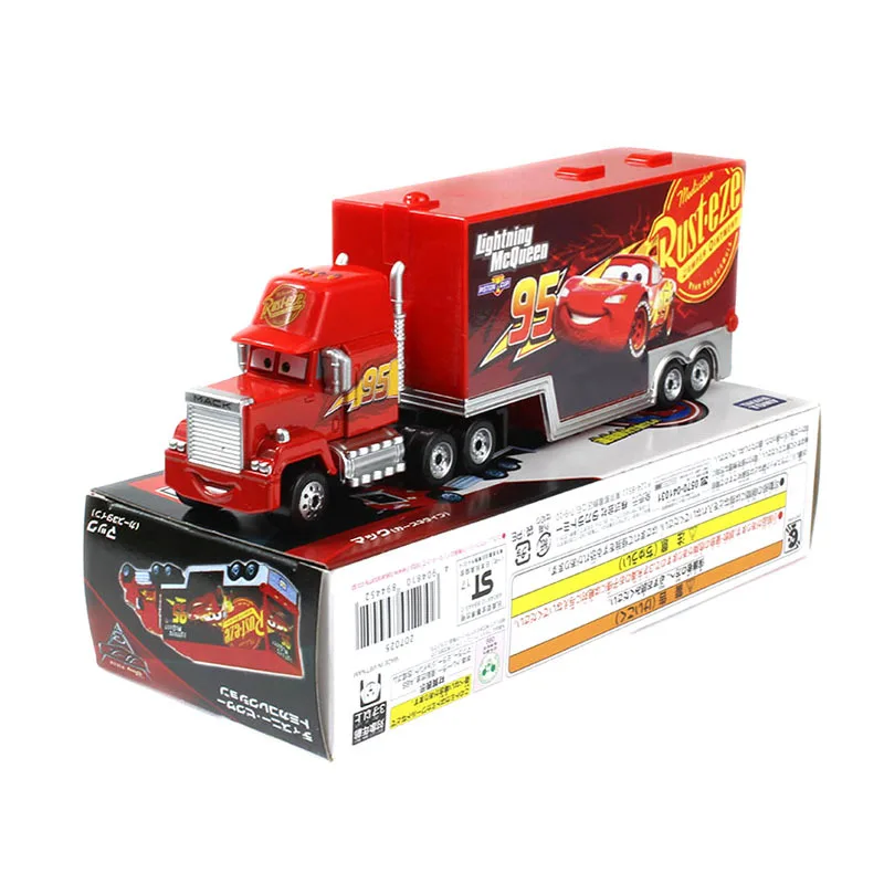 Disney Pixar Cars 3 Cargo Truck Toys Set Lightning McQueen 1:55 Diecast Metal Alloy Model Children\'s Birthday Gift Boy