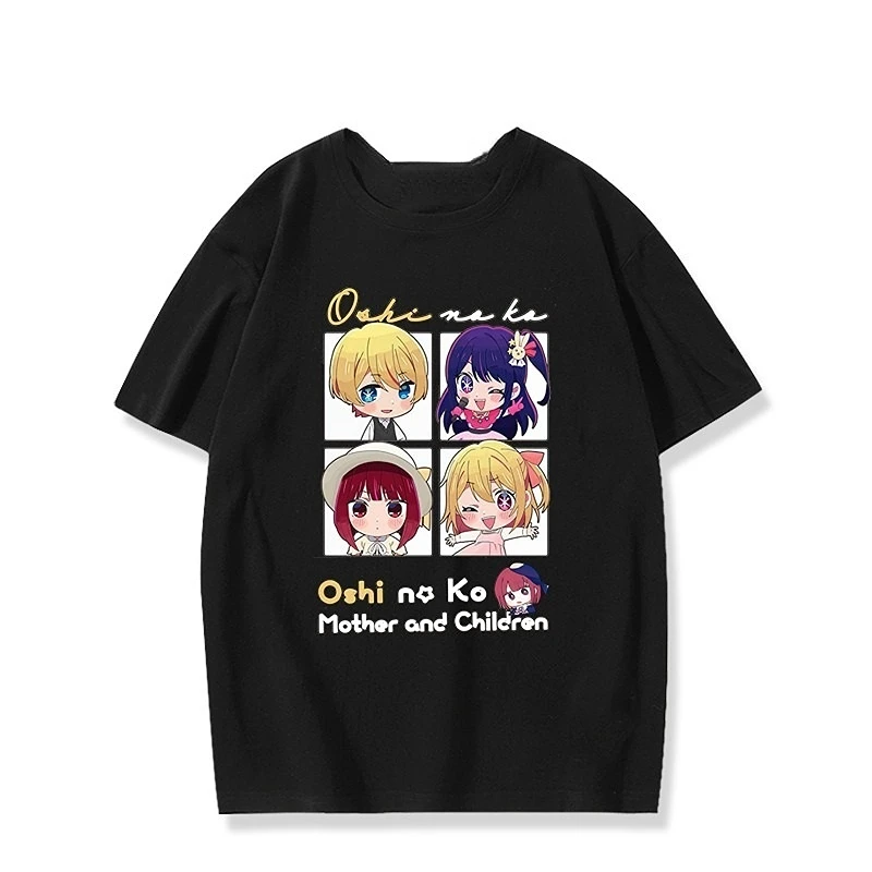 Kawaii Oshi No Ko Anime Peripheral Ai Hoshino Tshirt Graphic Tshirt Summer Casual Cool Loose Streetwear Tops Unisex Style Tee