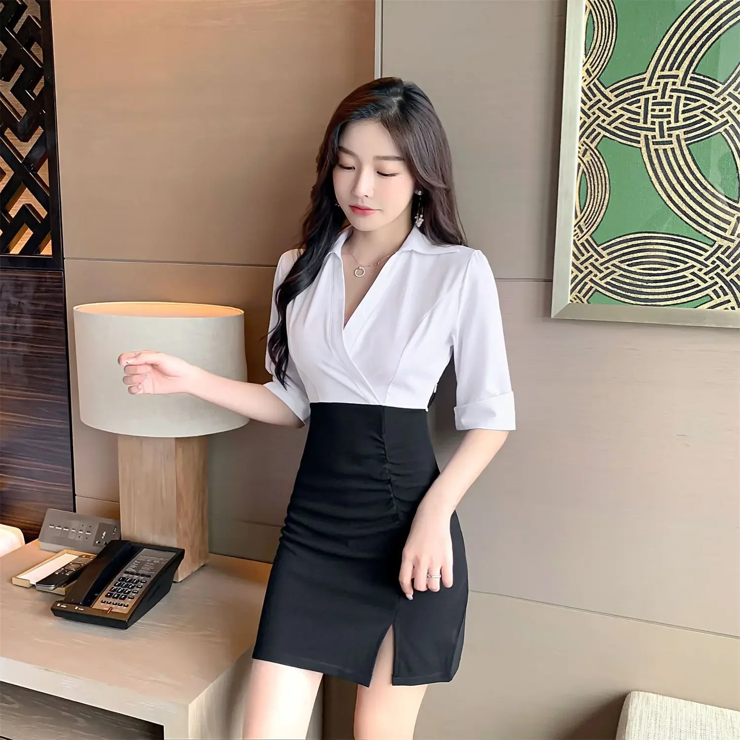 Chemise courte pour femmes, robe Sexy, Corset moulant, Mini Coquette serrée, t-shirts à manches, boîte de nuit, esthétique, tendance, Y2k