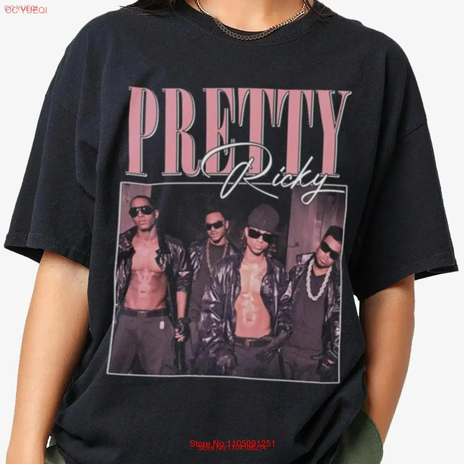

Pretty Ricky Vintage Style T shirt vintage Washed Casual Soft Breathable Comfortable Stylish Stretched fashion