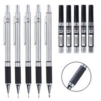 Metal Mechanical Pencil 0.3/0.5/0.7/0.9/2.0mm HB Automatic Pencil with Protective Cover Office School Writing Supplies