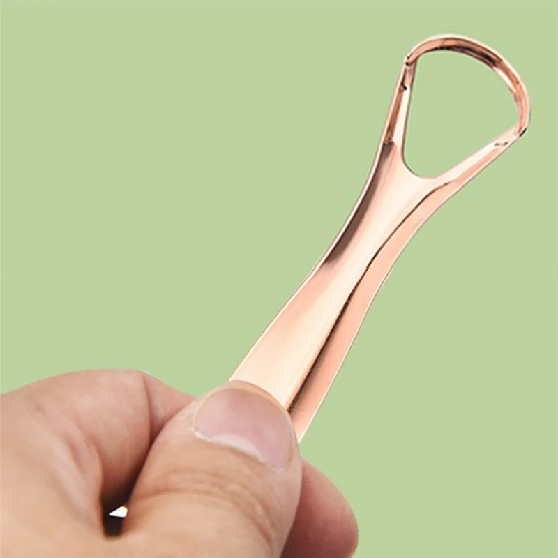 ABKR-Stainless Steel Tongue Scraper Cleaner Travel Portable Case Breath Cleaner Oral Scraper Cleaning Tool