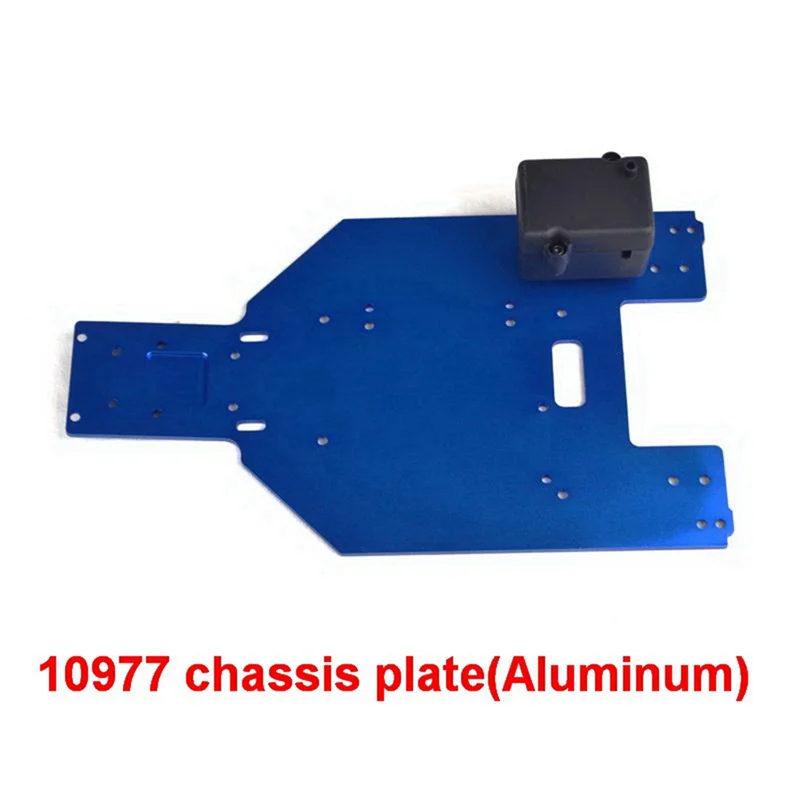 Placa de chassi de liga de alumínio 10977 para carro VRX RC, peças de brinquedos de controle remoto, ajuste RH1043/1045, design do eixo traseiro, cartão do deserto