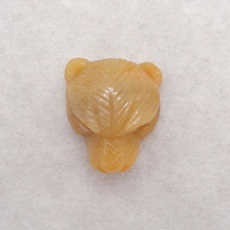 

New Design Natural Stone Amazonite Carved Bear Pendant Bead Fashion Jewelry Necklace Accessories 48x40x24mm 57.5g