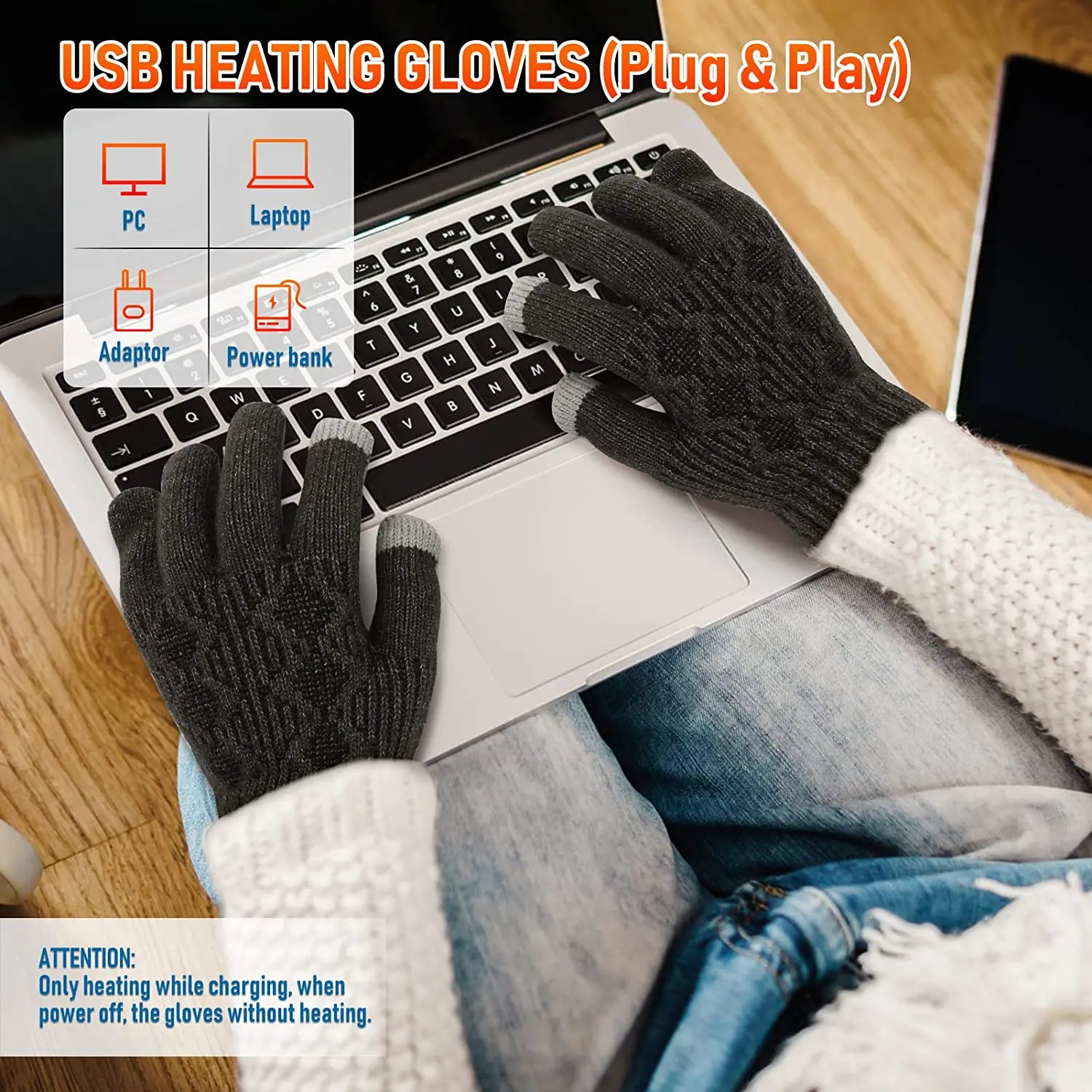 IN STOCK Warming Electric Long Heated Gloves Rechargeable Battery Touch Screen Winter Outdoor Usb Ski  Motorcycle Heated Gloves