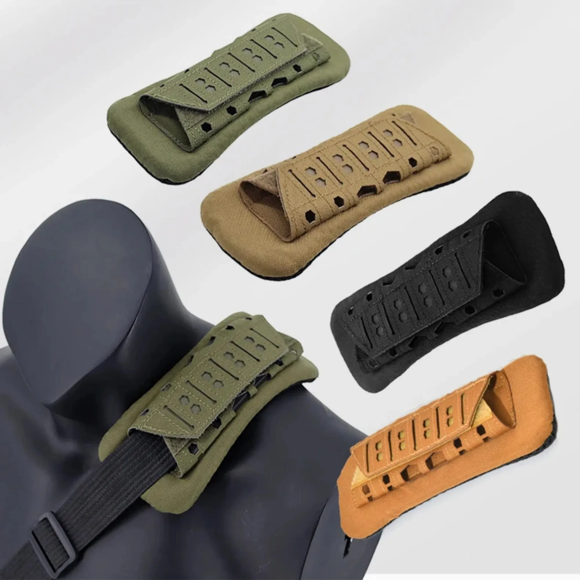 Hunting Vest Shoulder Pads Breathable Backpack Shoulder Cushions Tactical Vest Shoulder Strap Pads Mesh Padded Shoulder Support