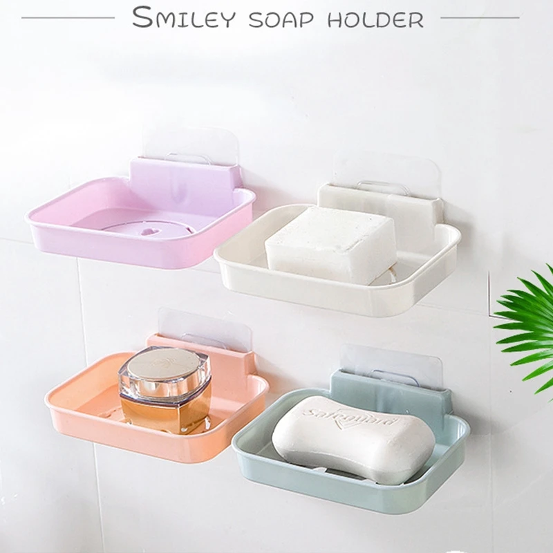 Simple installation seamless paste bathroom soap box wall-mounted soap holder