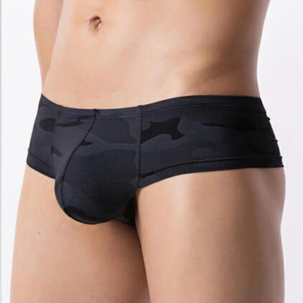

Low-rise Mens U Convex Underwear Qucik-Dry Print Male Mesh Breathable Panties Moisture Absorbent Sweat Flat Boxershorts
