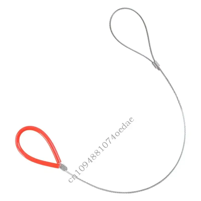 

0XXC Профессиональный безопасный трос с зажимом для подъемной машины, выдерживающий большую нагрузку, длина 61 см, устойчивый к