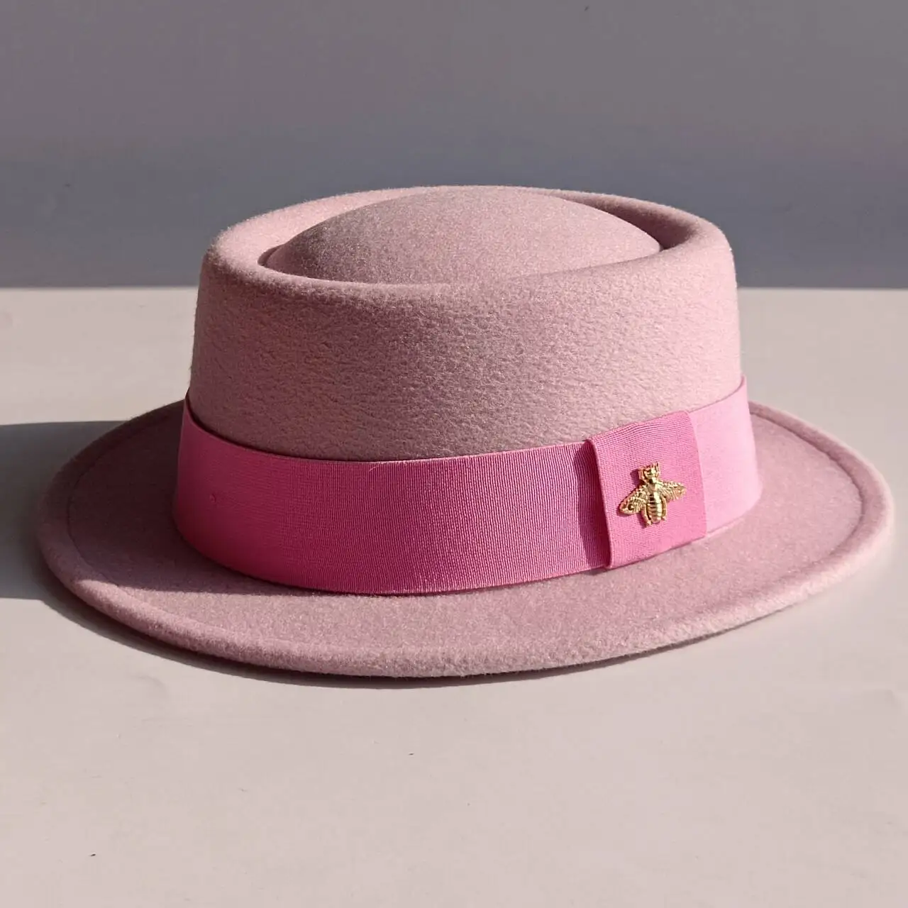 Pork Pie hoed 4.5CM Brede Rand Fedora Hoed Herenmode Herfst/Winter Bruiloft Hoed Jazz Hoed sombrero hombre