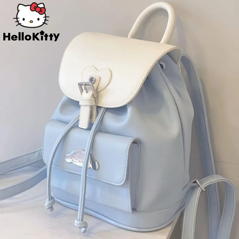 Sanrio Cinnamoroll New Aesthetic Bags Korean Style Mini Backpack Women Fashion Handbags Commuter Shoulder Bag Y2k Cute Schoolbag