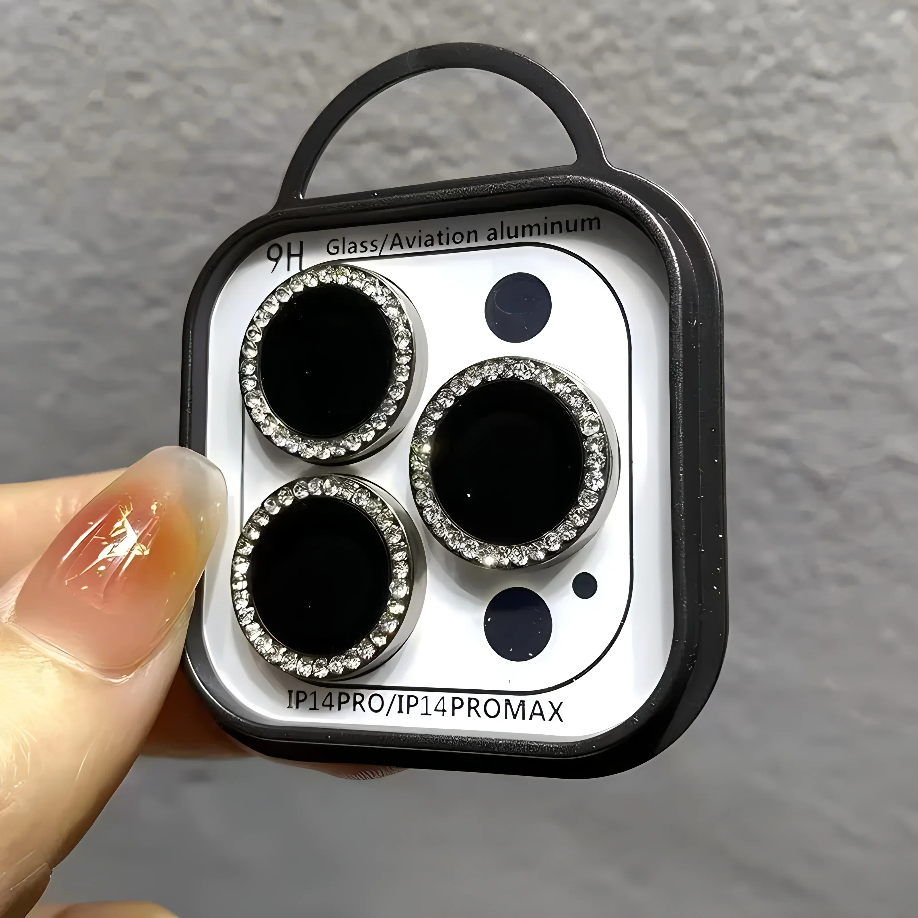 2-3Pcs Diamond Flash Camera Lens Protector For IPhone 14 13 16 Pro Max Mini Glitter Brick Metal Ring Lens Glass image 4