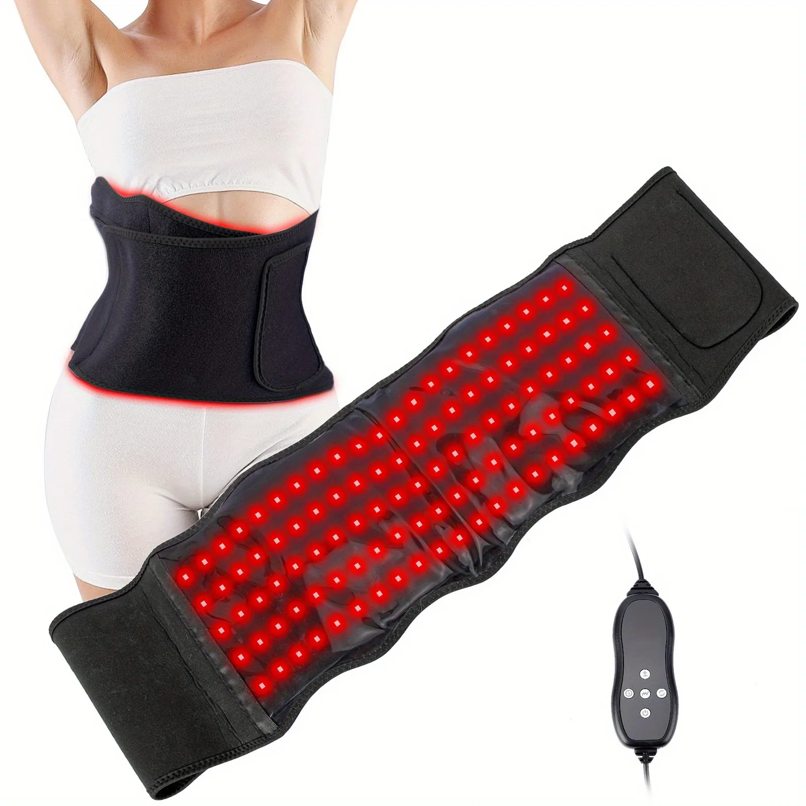 

Red Light Massage Belt Protective Breathable Belt Heating Warm Wearable Device Shoulder Back Waist Pain Relief Muscles Recover
