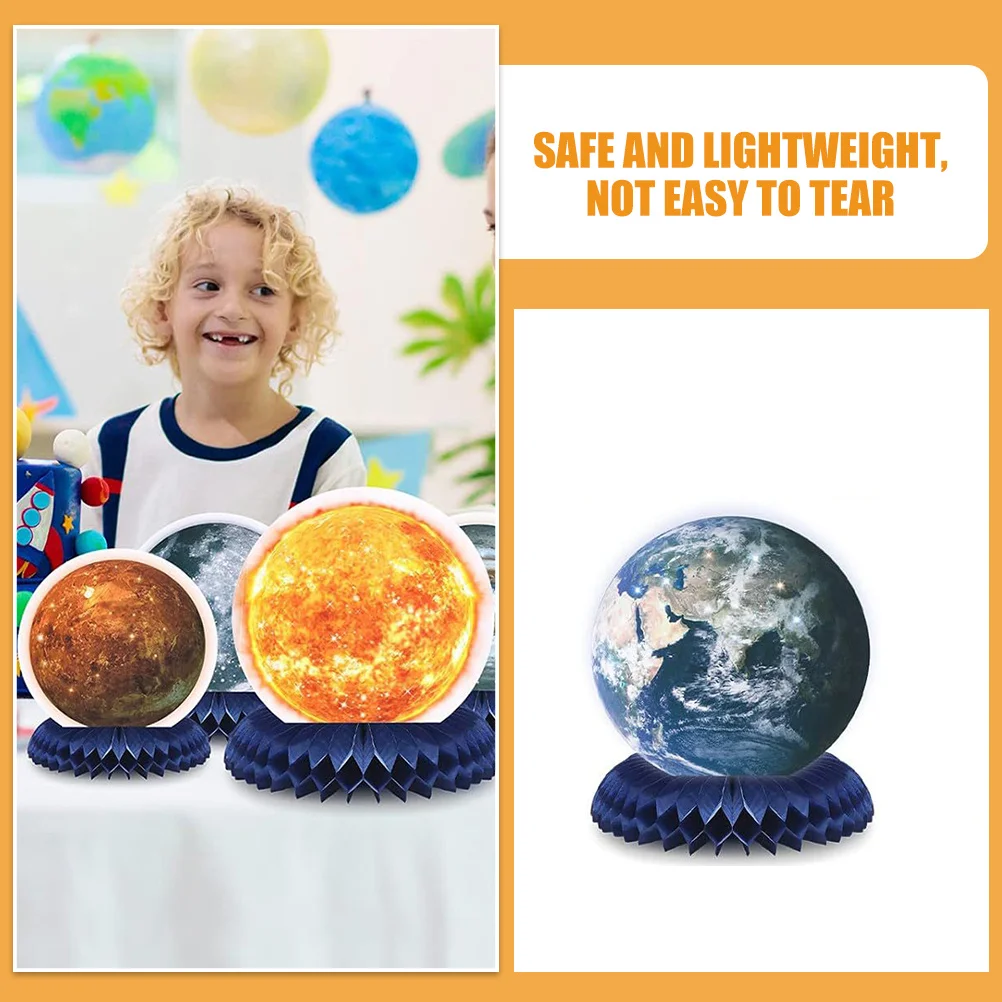 

10pcs Solar System Honeycomb Centerpiece Decoration Planet Party Decor Paper Honeycomb Ball For Birthday Anniversary Celebration
