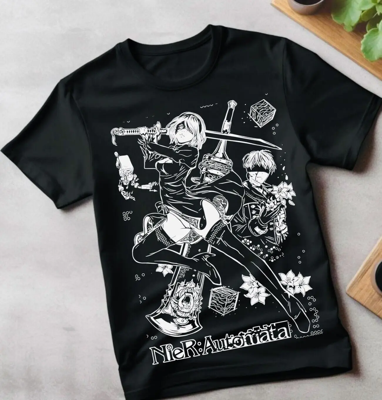 

Nier Automata 2B YoRHa New Unisex Shirt,Girl,Cyber Punk Waifu graphic tee