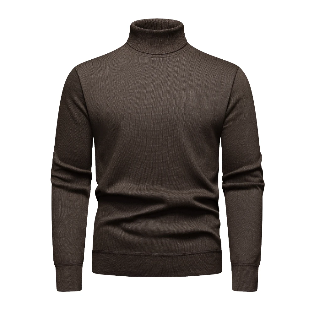 COODRONY Brand Men's Sweaters A&W Thick Warm Turtleneck Sweater With Liner Solid Color Soft Pullover Men Clothing XXS - XL 5087