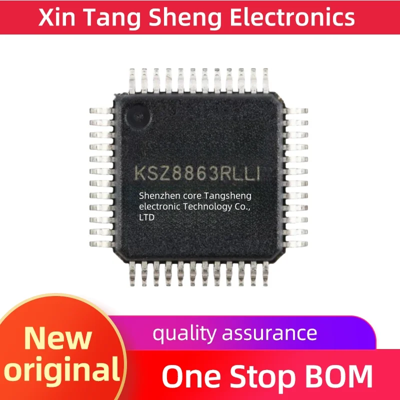 1PCS KSZ8863RLL KSZ8863RLLI-TR LQFP48 KSZ8863 Ethernet chip