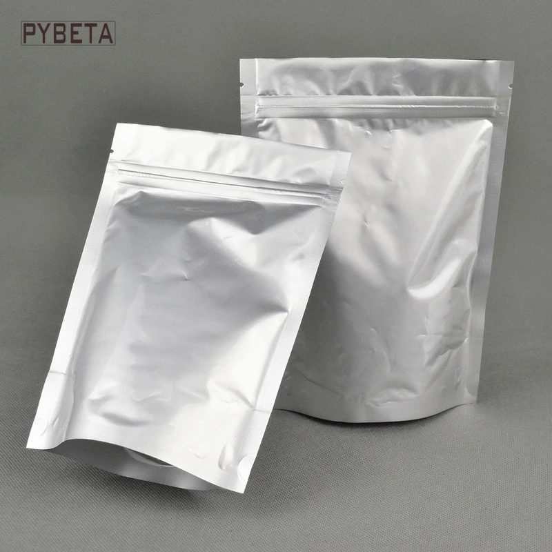 100pcs/lot- 7 sizes available Stand Up Aluminum Foil Bag Zipper Seal Packaging Bags Food Sample Tea Candy Party Gift Bags