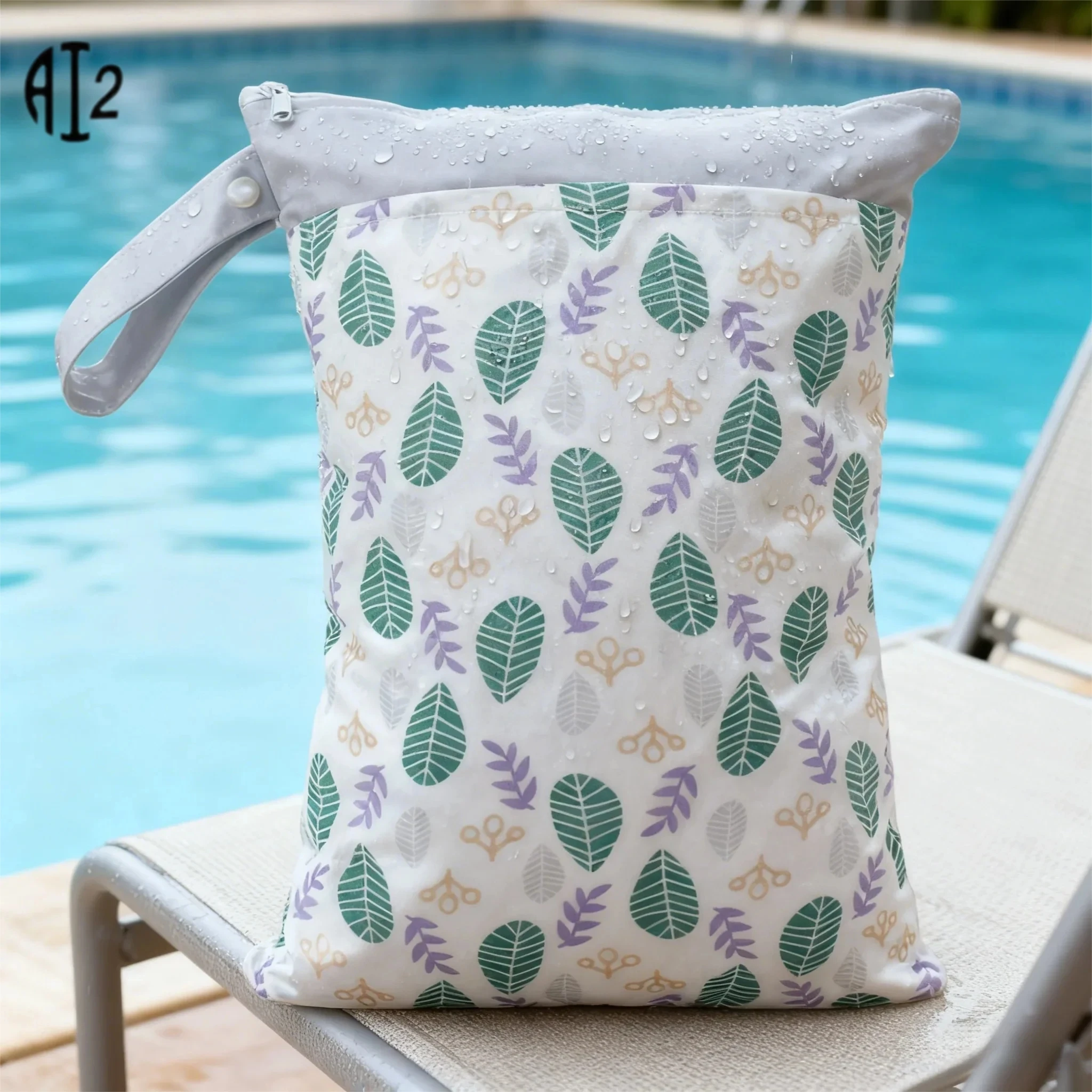 

New Mommy Diaper Bag for Baby,Two Pockets Dry/Wet Bag With Zippers, Waterproof Swimwear Bag,Yoga Bag, Reusable Can Be Hung Bag