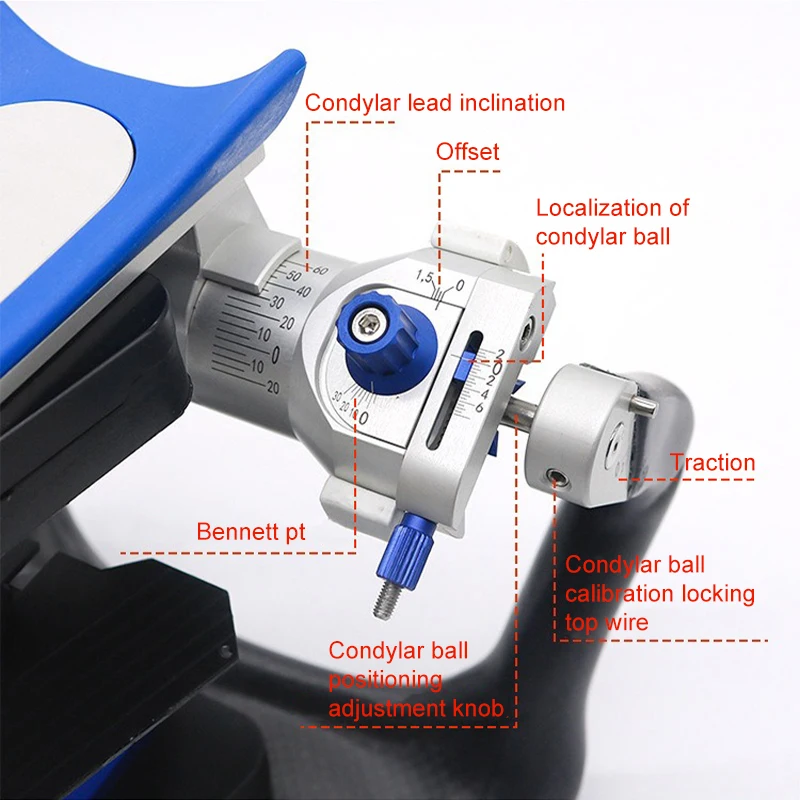 Dental Oral Full Adjustable Anatomical Articulator Complete Kit Dental Simulation Virtual Occlusion Tools High-precision