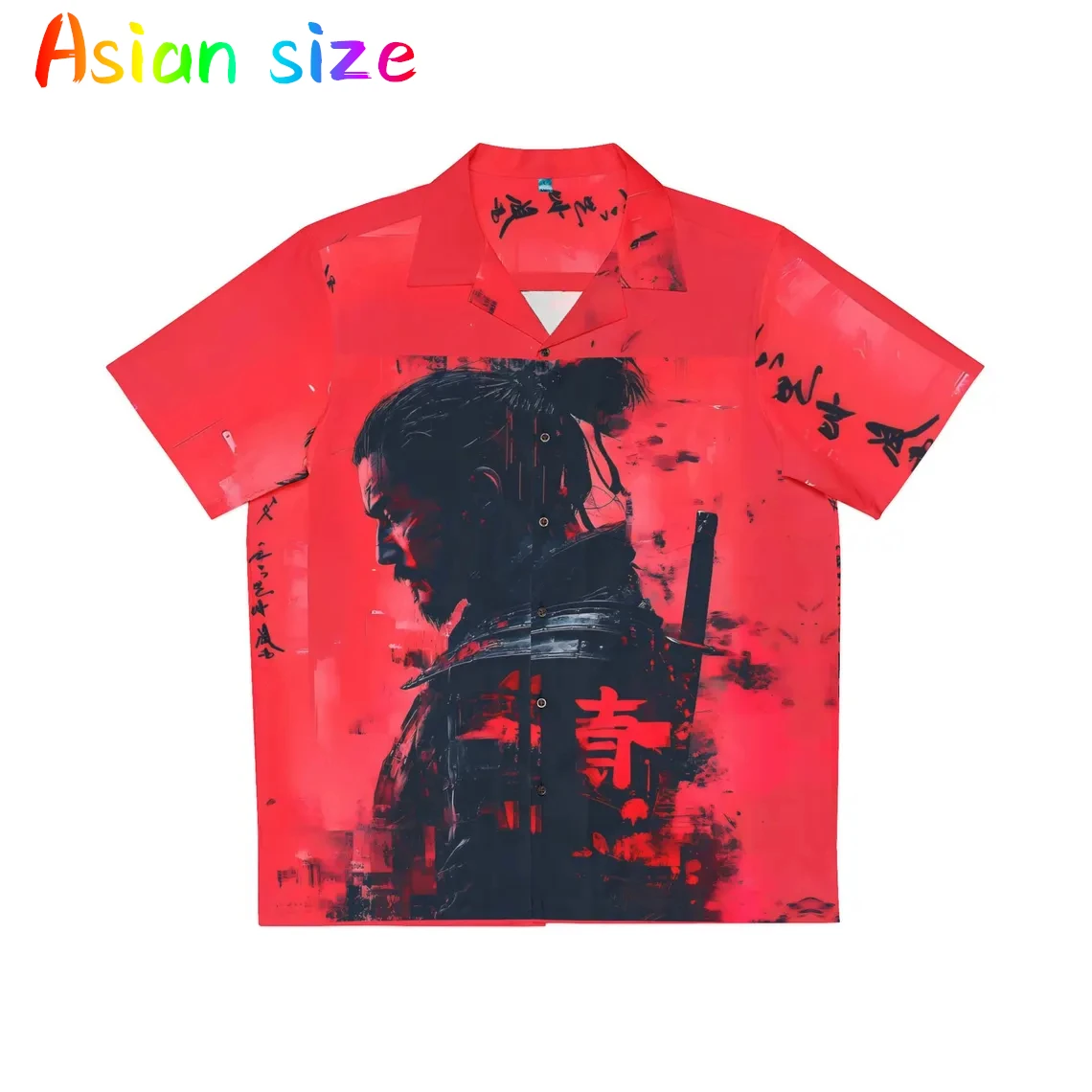 

2025 Japanese Style Vintage Samurai Graphic Shirts Beach Party 3d Print Hawaiian Shirt Short Sleeve Oversized Blouse Lapel Shirt