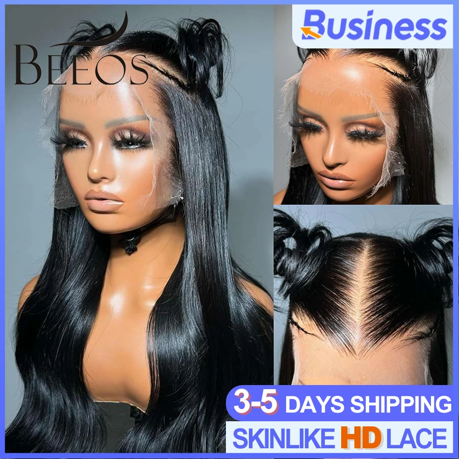 

32" Tiny Knots 13x6 Real HD Lace Front Human Hair Wig Glueless HD Transparent Lace Frontal Wig Wear Go 5x5 Closure Wig For Women