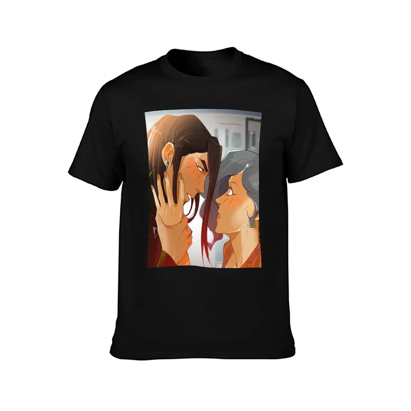 Kuvira holds Su's hand - Mashersan T-Shirt Functional Casual Short Sleeve Tee T-Shirt