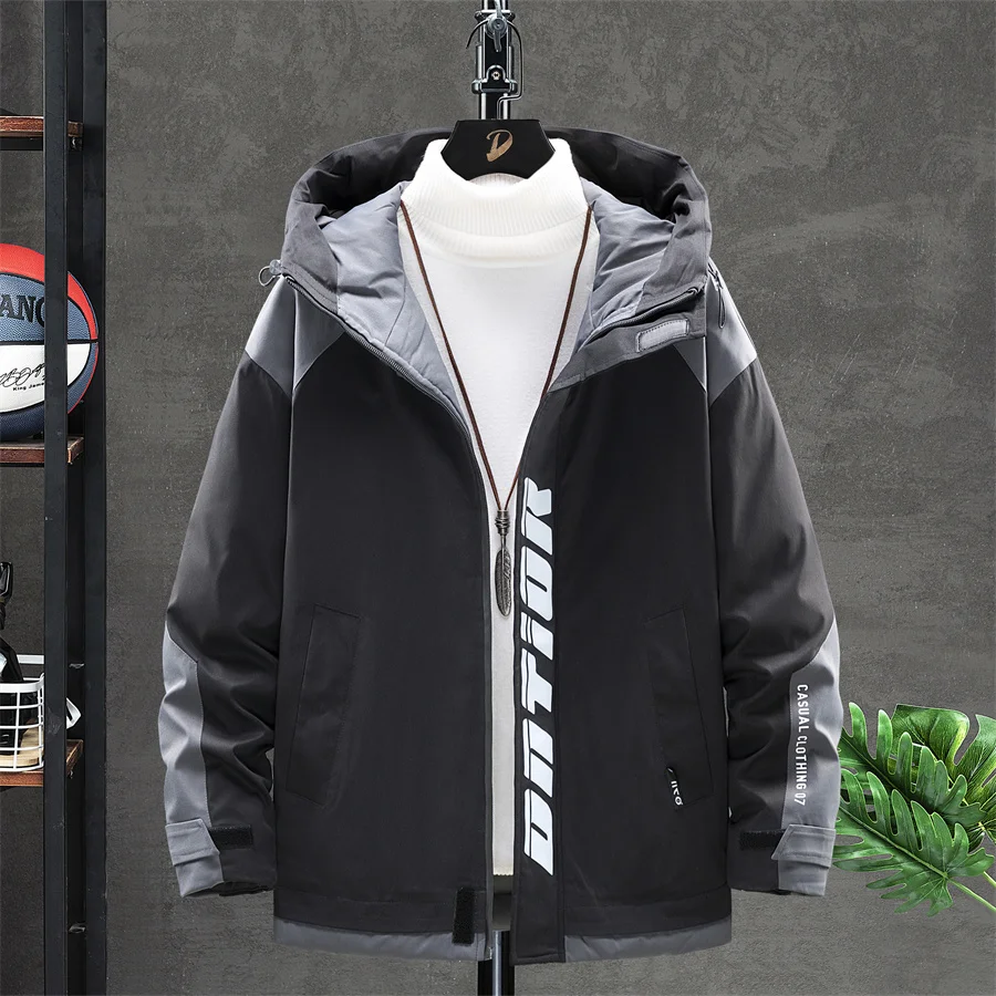 New Winter 2023 Parkas Men Casual Hooded Coat Windproof Outwear Waterproof Warm Male Thick Jacket Clothing Size 4XL